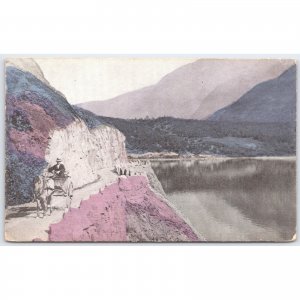 Postcard Eidfjord Norway Scenic Fjord View 1912