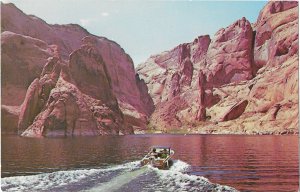 Boating on Lake Powell Southern Utah Approaching Hole in the Rock