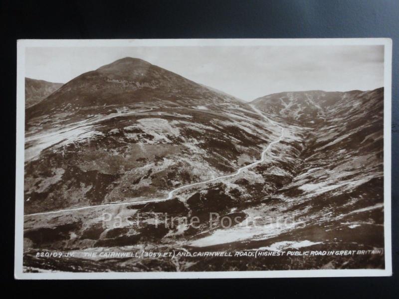 Scotland: The Cairnwell (3059ft) and Cairnwell Road c1933 RP