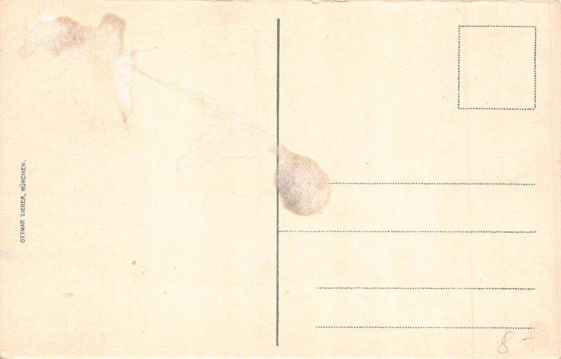 L343 Germany Muenchen Munich Karlstorrondell Trams station vintage postcard