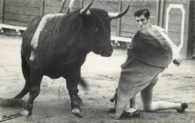 Corrida matador Antonio Ordonez punishing the bull