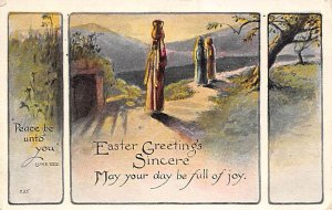 Holiday Easter Embossed Postcard Postal Used Unknown 