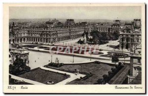 Paris Old Postcard Panorama Louvre