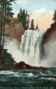 Vintage Postcard Snoqualmie Falls Tourist Attraction Washington Edward H. M. Pub