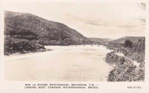 RPPC View of Interprovincial Bridge Matapedia Quebec Canada