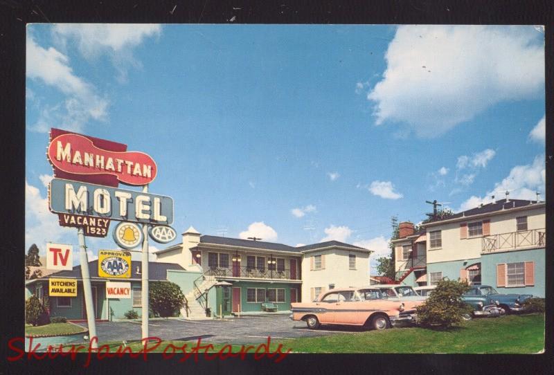 GLENDALE CALIFORNIA ROUTE 66 MANHATTAN MOTEL SWIMMING POOL 