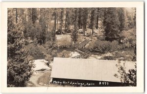 Vintage RPPC MONO HOT SPRINGS California Tent Trailer Camping 1958 Postcard