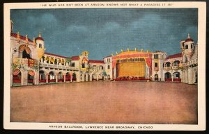 Vintage Postcard 1930-1945 Aragon Ballroom, Broadway Chicago Illinois (IL)