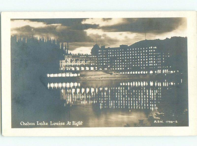 old rppc HOTEL SCENE Lake Louise Alberta AB W0823