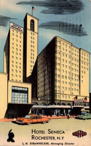 New York Rochester Hotel Seneca 1953 Curteich