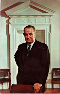 Portrait of President Lyndon B. Johnson Vintage Postcard Y06