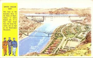 Postcard~Grand Coulee Dam~Puget Sound Navy Yard~P.S.N.Y.~Bremerton, WA~WWII~A97 