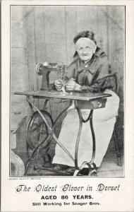 Oldest Glover in Dorset England UK Seager Bros. Advertising c1908 Postcard E73