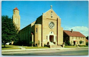 Postcard - St. Lawrence Church and Rectory - Wisconsin Rapids, Wisconsin