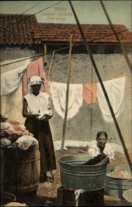 Panama - Native Washer Women c1910 Postcard