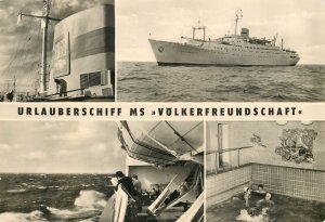 FDGB holiday ship - MS Völkerfreundschaft German passanger cruise ship 1964