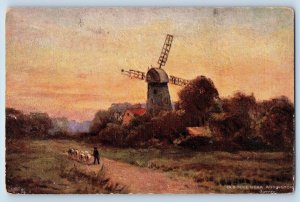 Surrey England Postcard Old Mill Near Addington c1910 Unposted Oilette Tuck Art