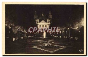 Old Postcard Monte Carlo Casino and the glow on the Gardens