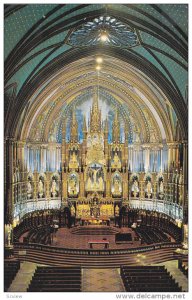 Notre Dame Church, Main Altar, MONTREAL, Quebec, Canada, 40-60's