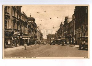 232919 UK LIVERPOOL Lime str St.Georges Hall Vintage postcard