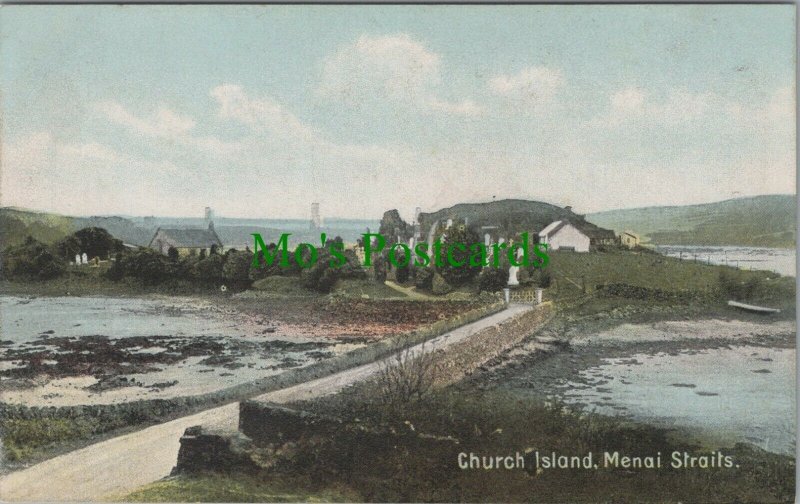 Wales Postcard - Church Island, Menai Straits, Anglesey  RS26728