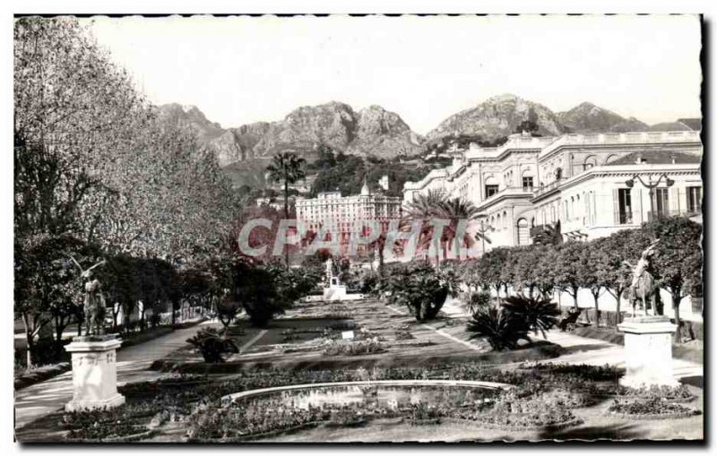 Old Postcard Menton Gardens Deep Palace Lutetia