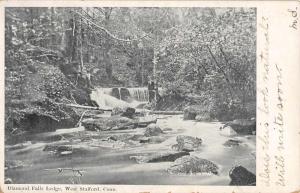 West Stafford Connectict Diamond Falls Ledge Scenic View Antique Postcard K72871