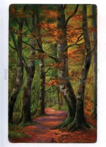 202993 Fairy Forest AUTUMN Vintage Egemes #46-6 postcard