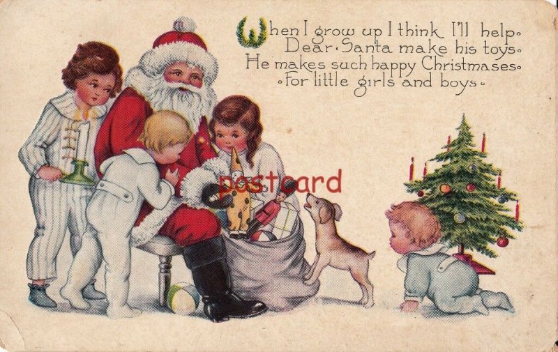 c1910? Christmas, ..help Dear Santa make his toys.. mailed to Frank Borstler