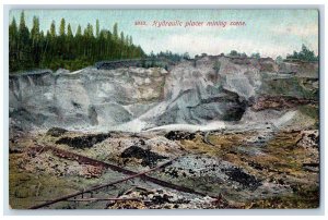 c1950's Hydraulic Placer Mining Scene Gold Mining Grove California CA Postcard