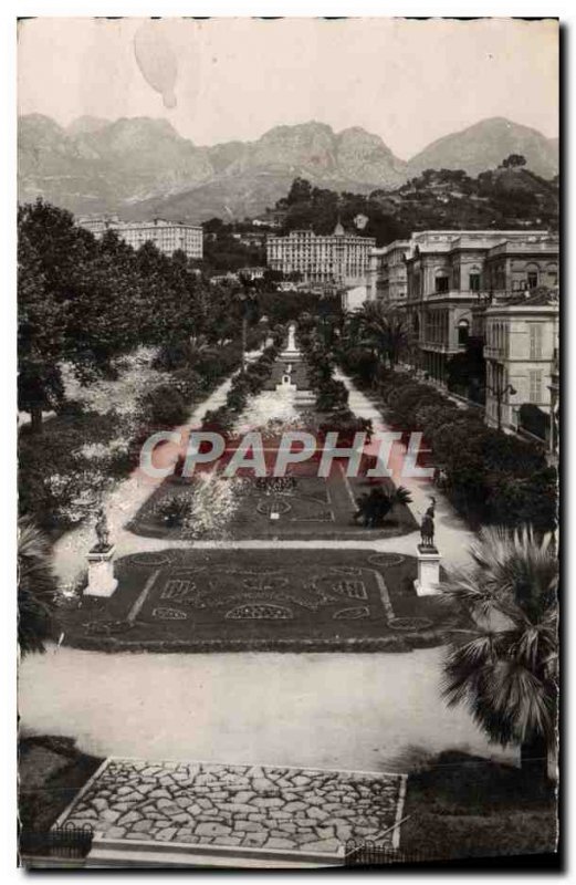 Old Postcard The d & # 39Azur Riviera Menton view of & # 39Ensemble The Publi...