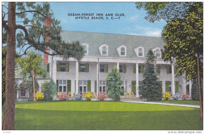 MYRTLE BEACH, South Carolina; Ocean-Forest Inn and Club, 30-40s