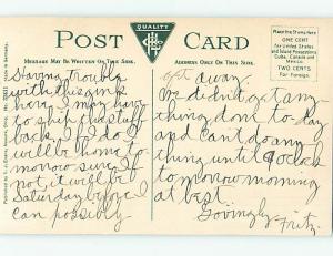 Divided-Back WATER SCENE Newark Ohio OH hk3365