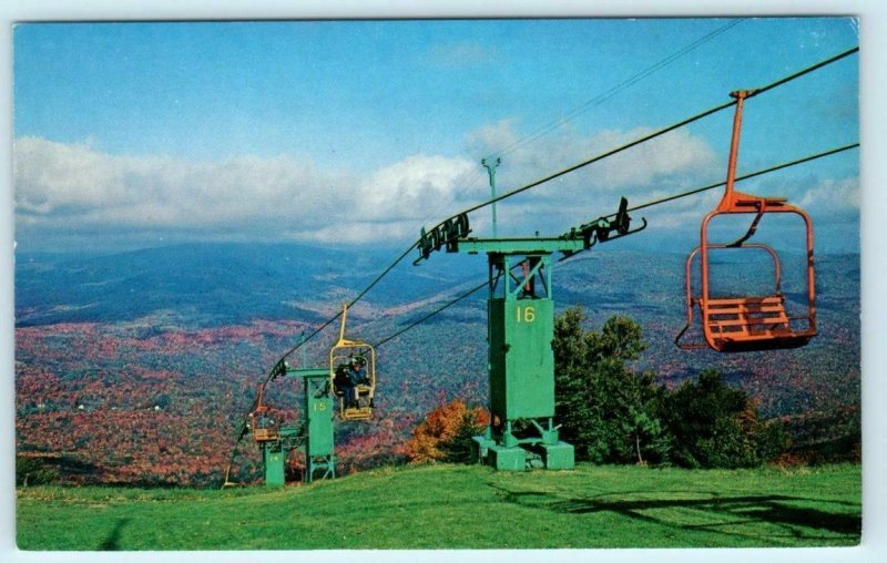 HIGHMOUNT, NY ~ Summit BELLEAYRE MOUNTAIN SKI CENTER Ski Lift c1960s  Postcard