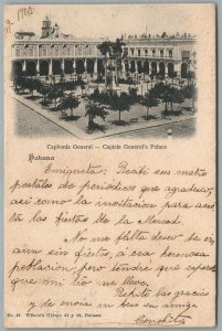 CUBA HABANA CAPTAIN GENERAL'S PALACE ANTIQUE POSTCARD