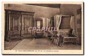 Hochkönigsburg Old Postcard The bedroom