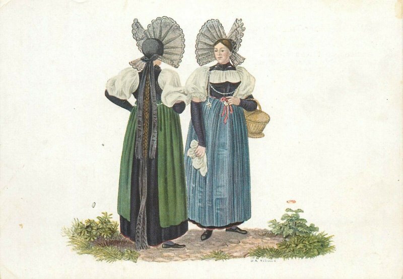 Switzerland swiss early folk costumes ethnic types Bern