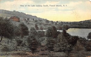 French Woods New York View Of Lake, Looking South, Color Lithograph PC U12145