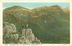 Mount Washington, New Hampshire, Great Gulf 1923 Postmark, People on Rock