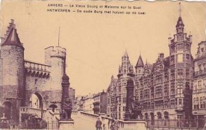 Belgium Anvers Le Vieux Bourg et Maisons sur le Quai 1924