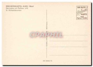 Modern Postcard Bernkastel Kues Mosel Markokatz mit Rathaus und St Michaelsbr...