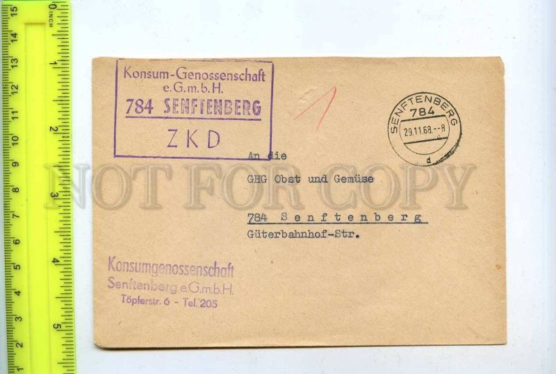 254986 GERMANY GDR DDR 1968 year Senftenberg real posted COVER