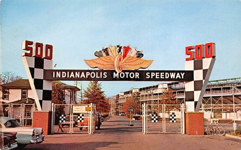 Main Gate, Indianapolis Motor Speedway Auto Racing, Race Car Unused 