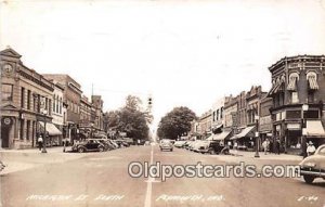 Real Photo - Michigan Street South, State Bank Plymouth, Indiana, USA 1941 