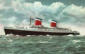 Vintage Postcard S. S. Steamer Ship United States Largest Trans-Atlantic