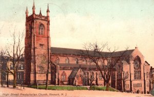 Vintage Postcard 1906 High Street Presbyterian Church Newark New Jersey N. J.