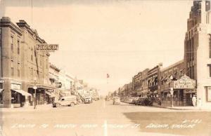 Salina Kansas Sante Fe North from Walnut Real Photo Antique Postcard J76974