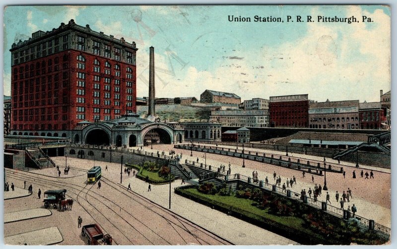 c1910s Pittsburgh, PA Pennsylvania Railroad's Union Station PRR Train Depot A198