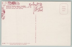 Mobile Alabama~Bienville Square~Standard Chrome Postcard