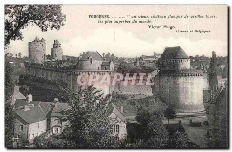 Fougeres Old Postcard An old castle Victor Hugo